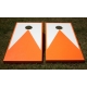 Orange and White Arrow and Border Cornhole Set